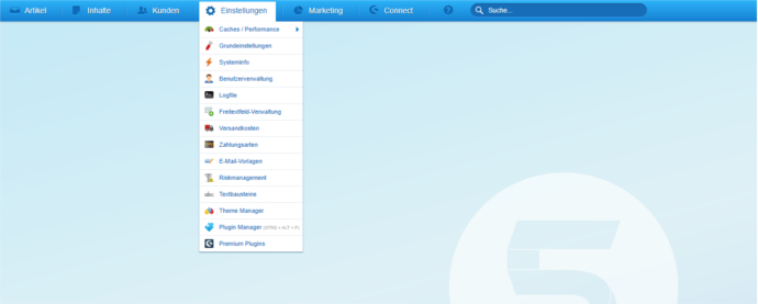 Shopware Backend Einstllungen ihres Onlineshops festlegen